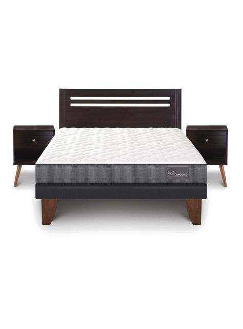 Cama Europea Anatomic 1.5 Plazas + Set Mueble Múnich-2