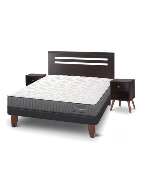 Cama Europea Anatomic 2 Plazas + Set Muebles Múnich-0