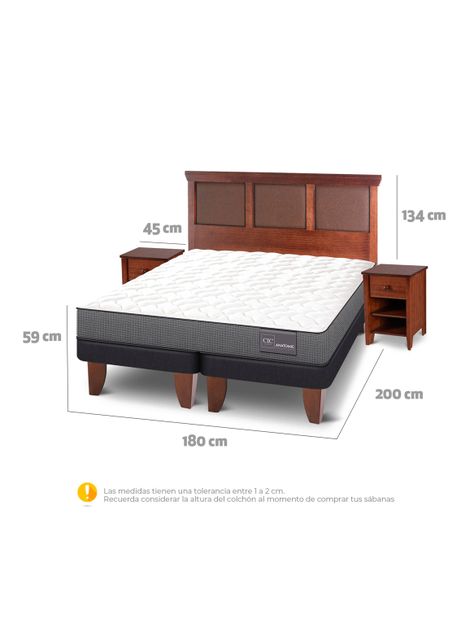 Cama Europea Anatomic King + Set Torino-1