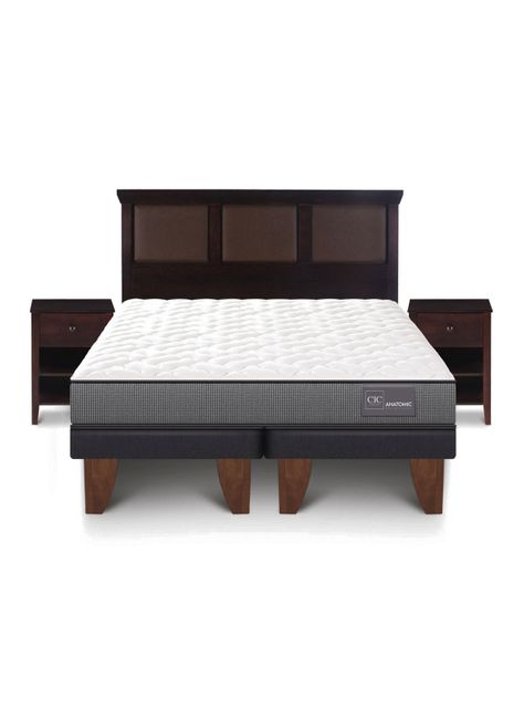 Cama Europea Anatomic King + Set Torino Chocolate-2