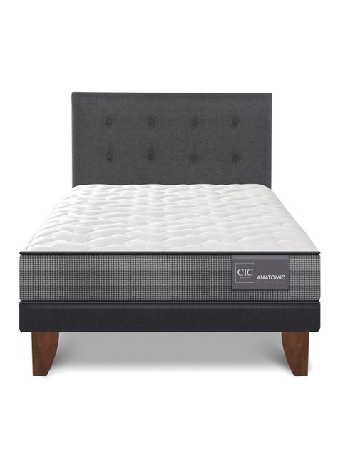 Cama Europea Anatomic 1.5 Plazas + Respaldo Eufra-2