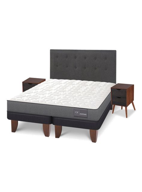 Cama Europea Anatomic 2 Plazas Base Dividida + Set Muebles Eufrates-0