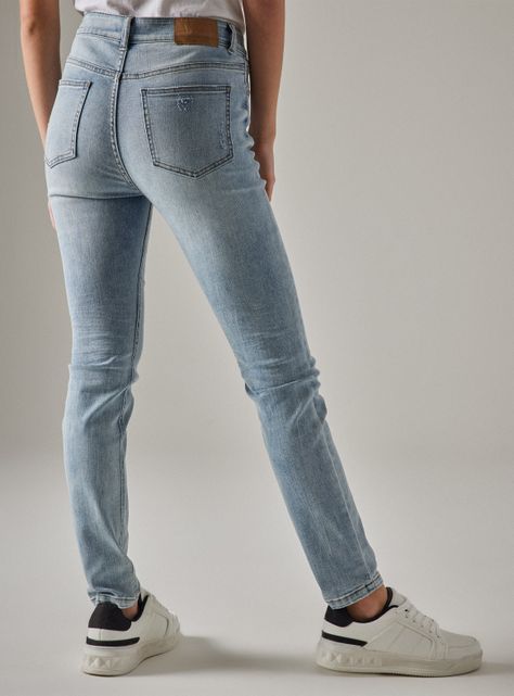 Jeans Tiro Alto Básicos 5 Bolsillos Super Skinny-1
