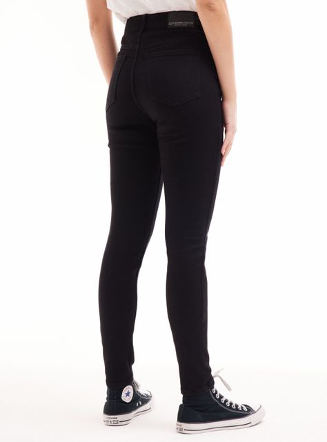 Jeans Básico Alto Denim Bolsillos-7