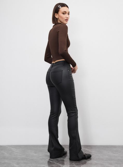 Jeans Coated Bota Ancha 01-5