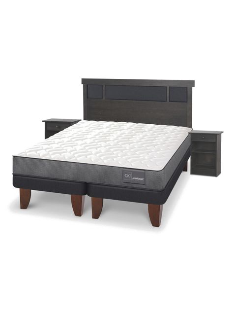 Cama Europea Anatomic 2 Plazas Base Dividida + Set de Muebles Dublín-0