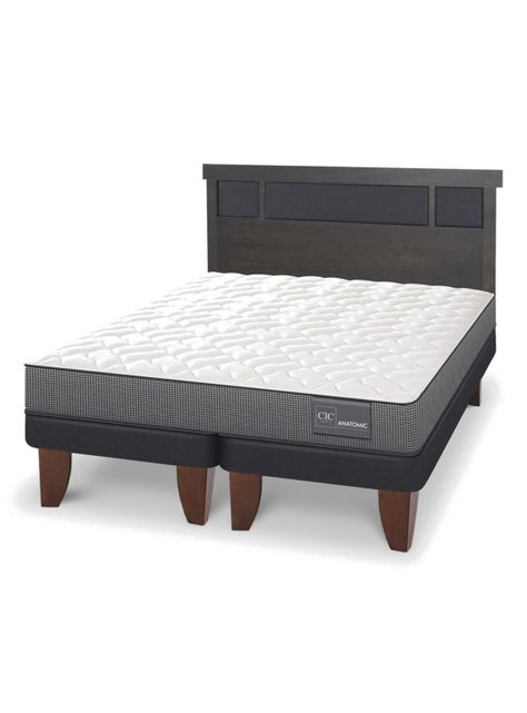 Cama Europea Anatomic King + Respaldo Dublín-0