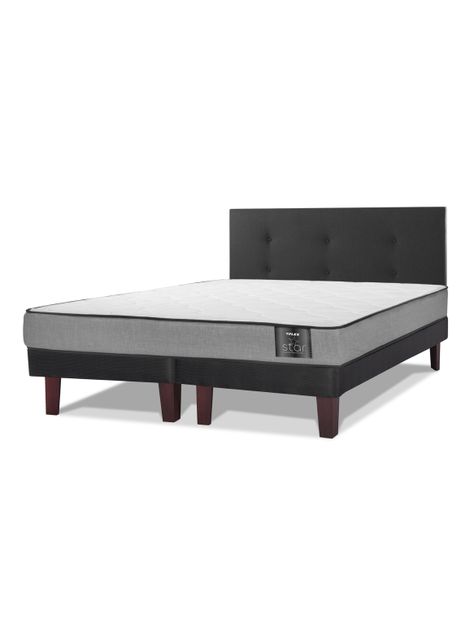 Cama Europea Star Base Dividida 2 Plazas x 200 cm + Respaldo Royal-0