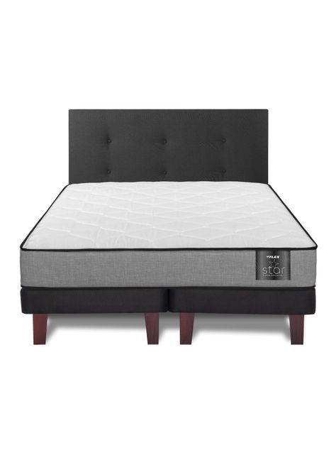 Cama Europea Star Base Dividida 2 Plazas x 200 cm + Respaldo Royal-2