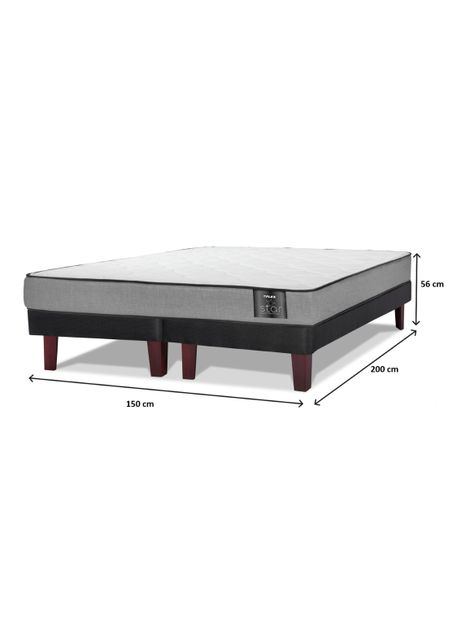 Cama Europea Star Base Dividida 2 Plazas x 200 cm + Respaldo Royal-1