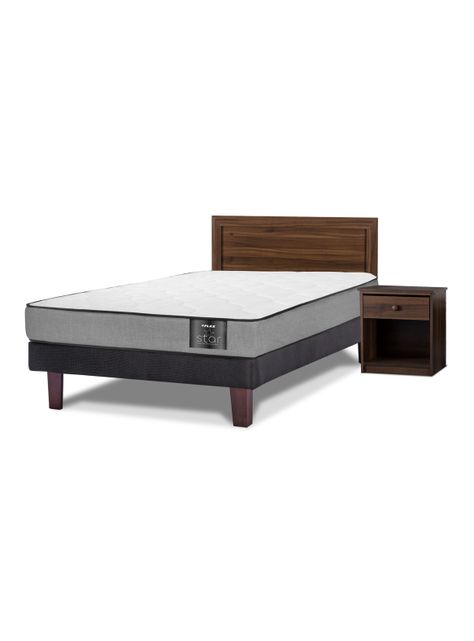 Cama Europea Star 1 Plaza x 200 cm + Set Asturias-0