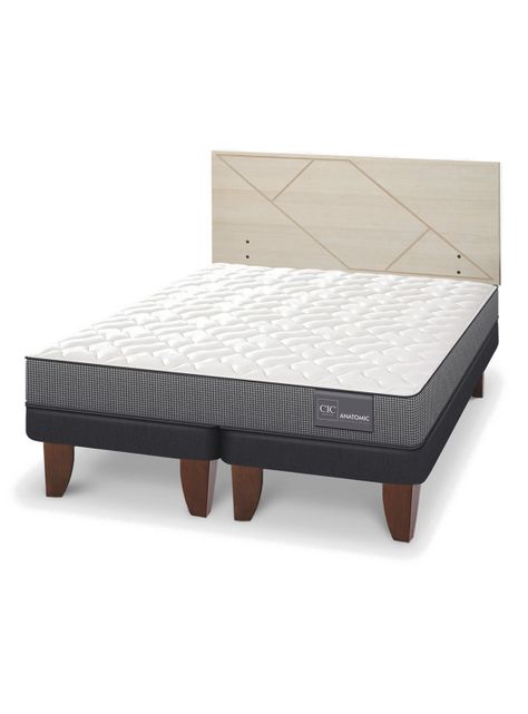 Cama Europea Anatomic King + Respaldo Villarrica Alpino-0