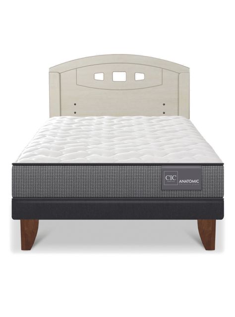 Cama Europea Anatomic 1.5 Plazas + Respaldo Gales Alpino-2