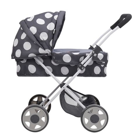 Coche Cuna para Muñecas Squirrel Gris/Blanco-2