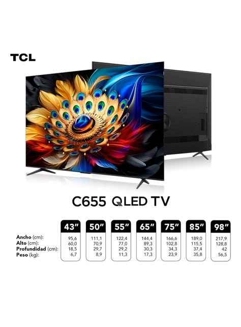 QLED Smart TV 98" 4K UHD 98C655 Google TV-10