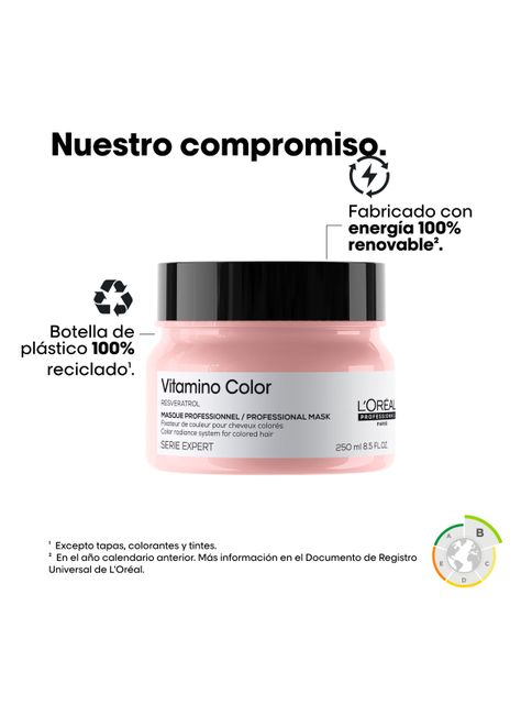 Set Profesional Cuidado del Color Shampoo 300ml  + Máscara con Enjuague 250ml Vitamino Color-3