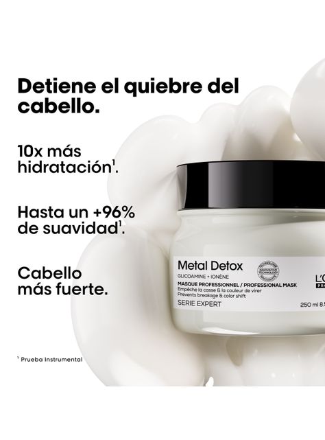 Set Metal Detox Anti-Quiebre Cabello Dañado Color Shampoo 300ml + Máscara 250ml + Cosmetiquero-2