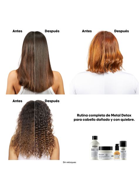 Set Metal Detox Anti-Quiebre Cabello Dañado Color Shampoo 300ml + Máscara 250ml + Cosmetiquero-3