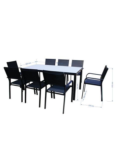 Juego Comedor Terraza + 8 Sillas Freshwater-2