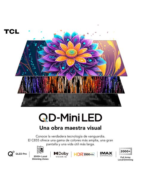 QLED Mini LED Smart TV 65" 4K 65C855 Android TV-3
