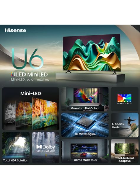 QLED Smart TV 75" 4K UHD 75U6N-10