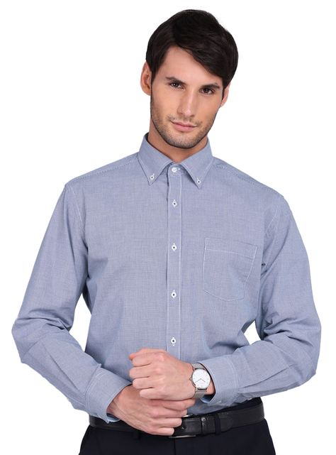 Camisa Diseño a Cuadros Manga Larga-0