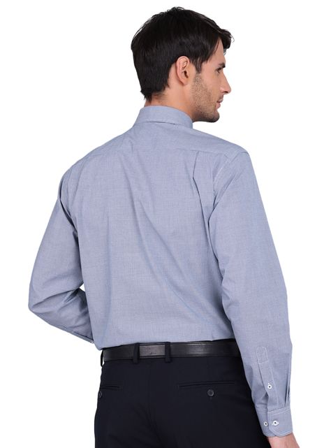 Camisa Diseño a Cuadros Manga Larga-1
