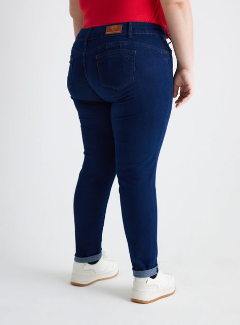 Jeans Skinny Elasticado Doble Botón-7