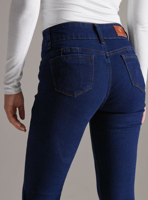 Jeans Skinny Elasticado Doble Botón-3