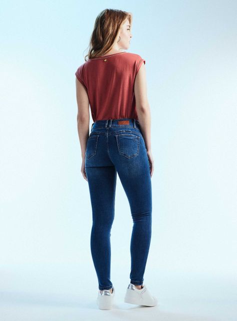 Jeans Skinny Tiro Alto 3 Botones-5