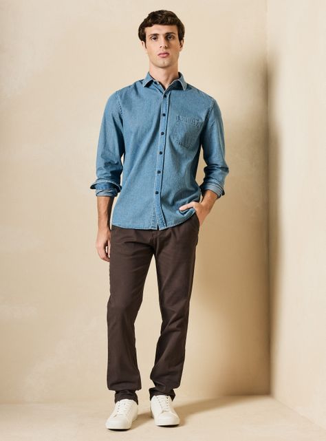 Pantalón Chino Básico Slim Fit-4