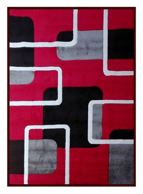 Alfombra Frize 170 x 230 cm D2 Rojo Idetex-0
