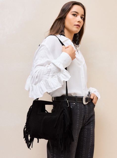 Cartera Flecos Cuero-5