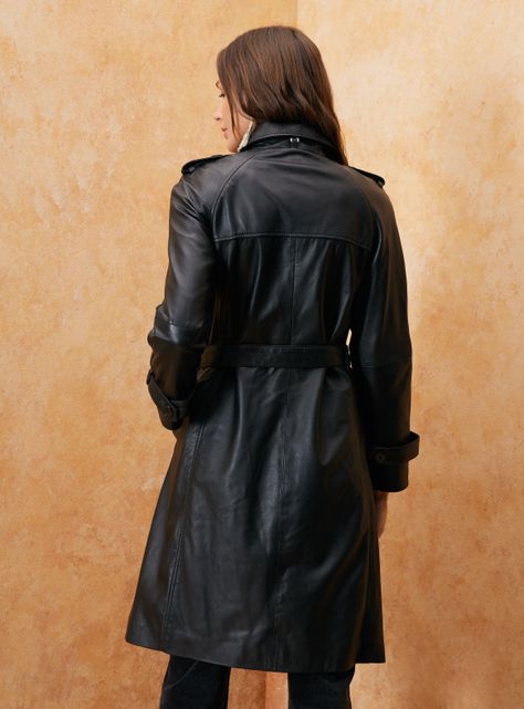 Chaqueta Tipo Impermeable Cuero Desgastado-1