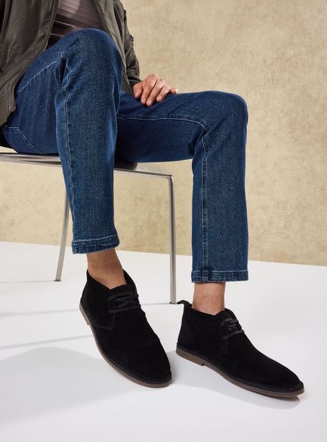 Zapato Casual Cuero Caña Alta Cordón Hombre-4