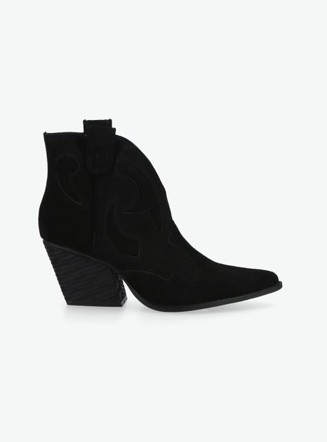 Botín Corto Western Cuero Vaquero Mujer-0