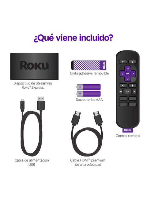 Roku Express HD Reproductor de Streaming-4