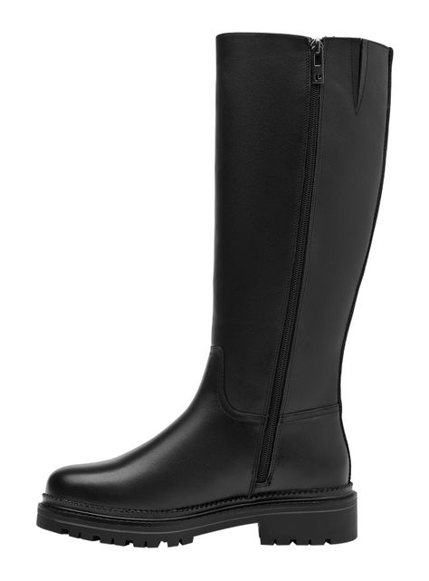 Bota Lisa Larga J234 Cuero Mujer-2