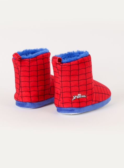 Pantufla Bota Estampado Telaraña Hombre Araña Niño-2