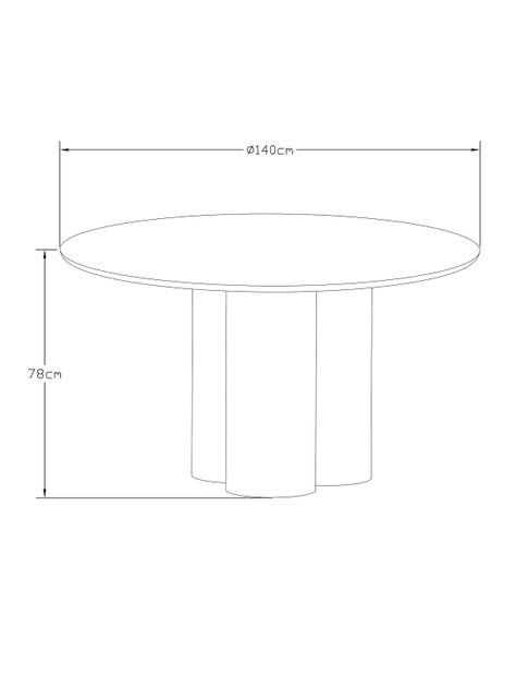 Mesa Comedor Organic Redonda 140 cm-2