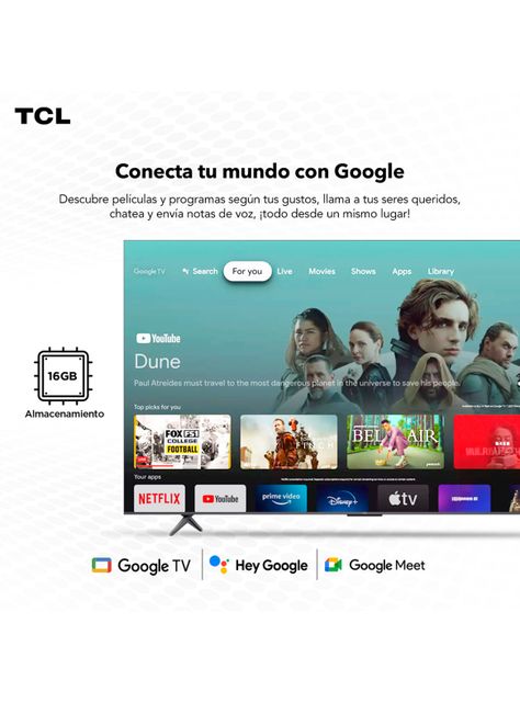 QLED Smart TV 43" 4K UHD 43C655 Google TV-6