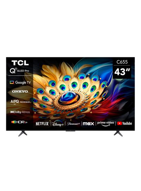 QLED Smart TV 43" 4K UHD 43C655 Google TV-0