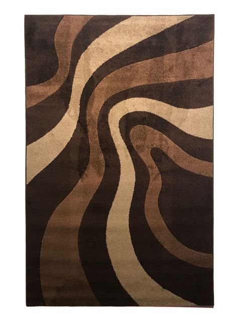 Alfombra 133 x 180 cm Carved Café Ondas-0