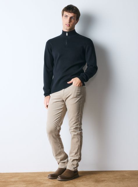Sweater Half Zipper Grueso-4