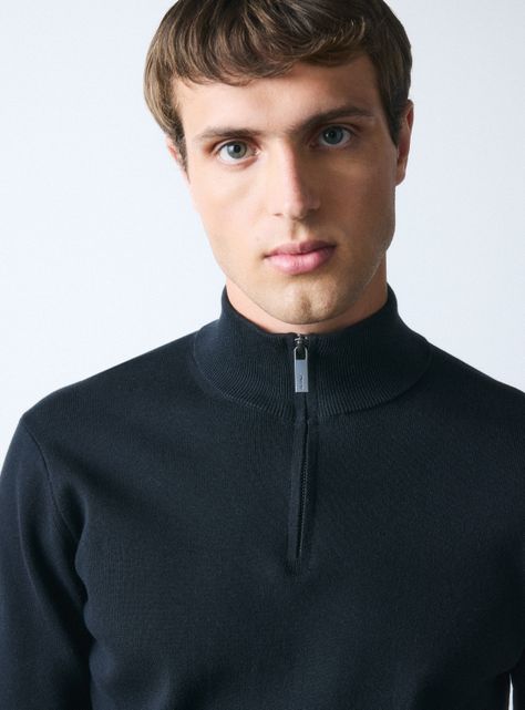 Sweater Half Zipper Grueso-3