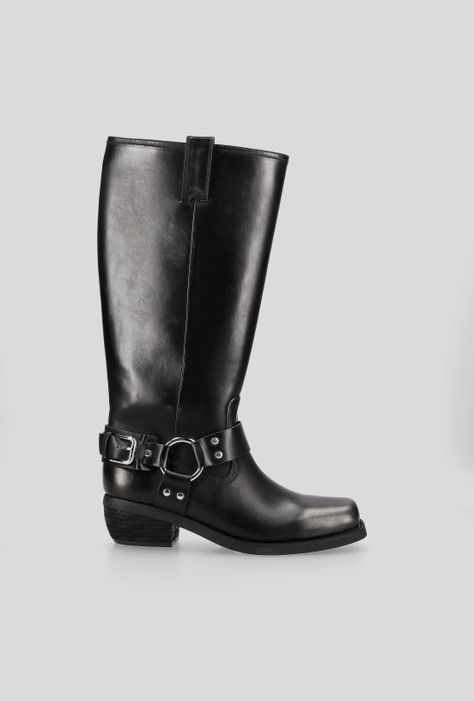 Bota Alta Efecto Cuero Brushed Lollapalooza Mujer-3