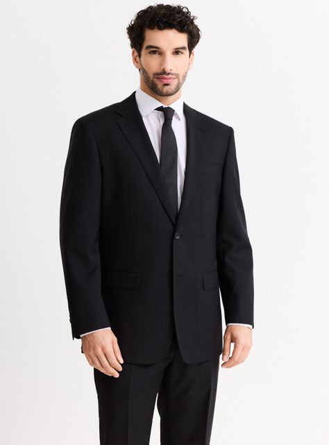 Traje Recto 100% Lana Lisa Regular Fit-0