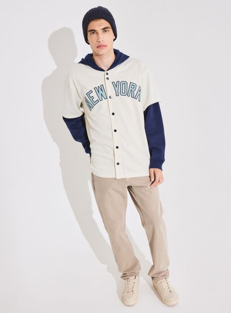 Polera Double Sleeve Hoddie Loose Fit-4