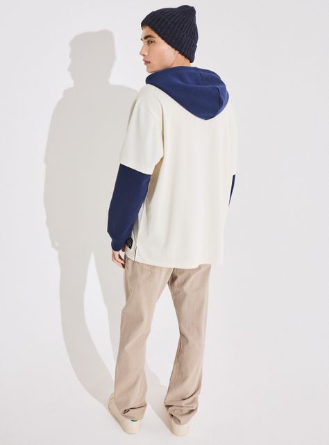 Polera Double Sleeve Hoddie Loose Fit-5