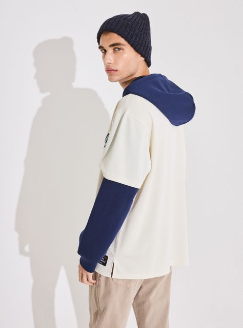 Polera Double Sleeve Hoddie Loose Fit-1